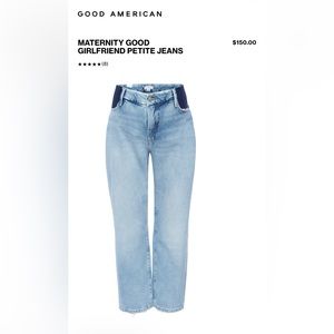 GOOD AMERICAN MATERNITY GOOD GIRLFRIEND PETITE JEANS - Size 14